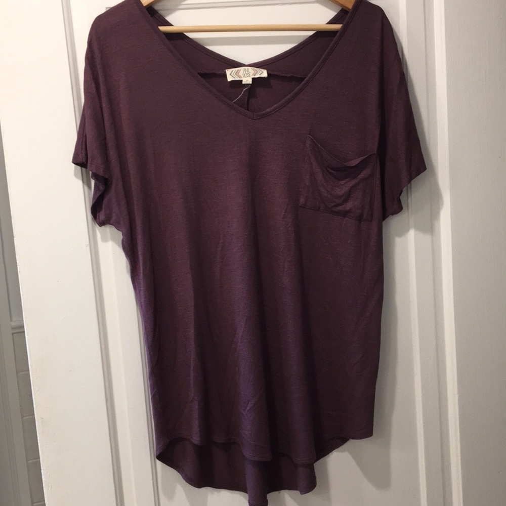 V-Neck Purple Shirt
